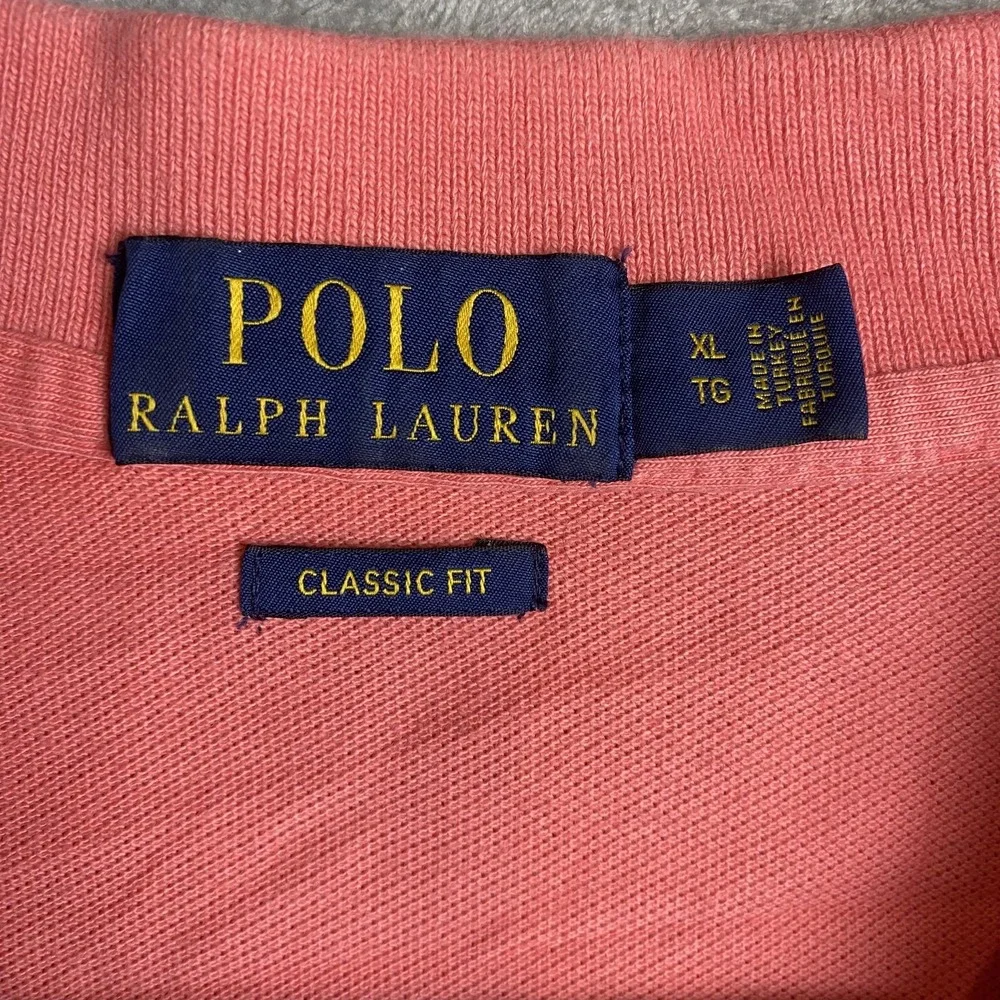 Polo Ralph Lauren Mens XL Classic Fit Polo Shirt Red Embroidered Logo